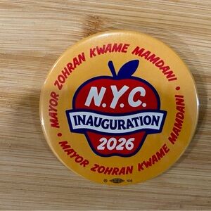 Inauguration 2026 Pin for NYC Mayor Zohran Mamdani